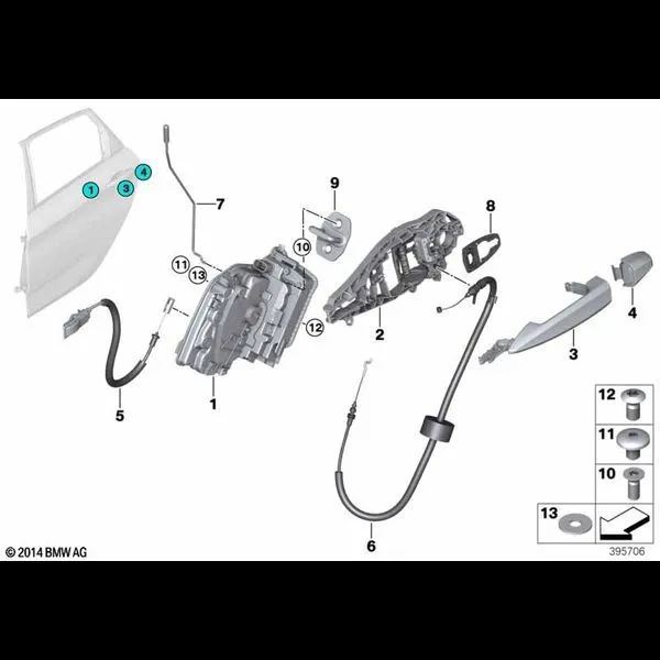 Система замков задней двери