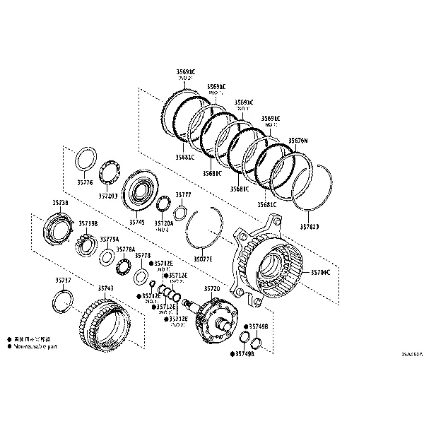 PLANETARY GEAR, REVERSE PISTON & COUNTER GEAR(ATM)