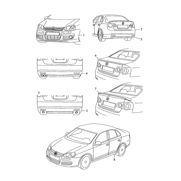Оригинальные аксессуары Аэродинамический обвес *функция 'FI' невозможна