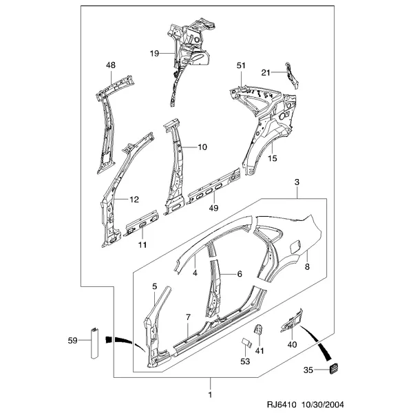 БОКОВАЯ ПАНЕЛЬ КУЗОВА I (6410)