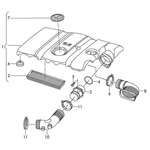 Возд. фильтр с сопутств. деталями