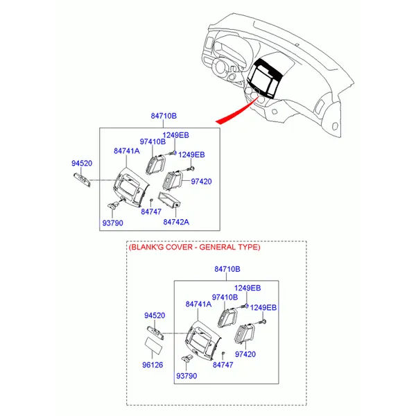 накладка панели приборов