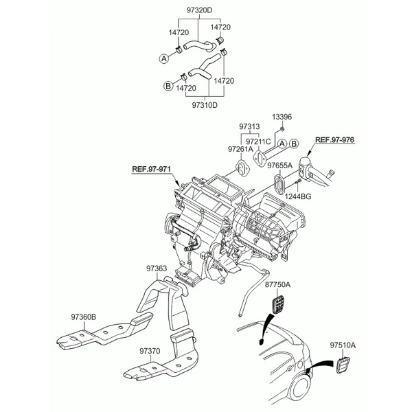 Воздуховоды и шланги системы отопления
