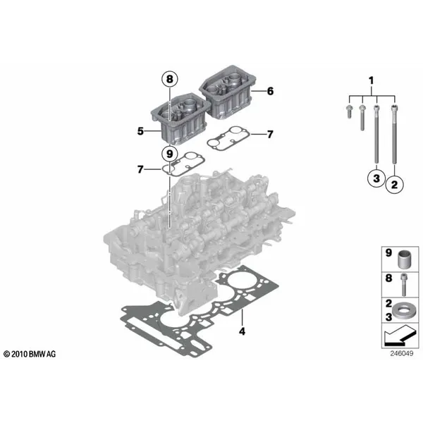 Головка блока цилиндров-доп.элементы