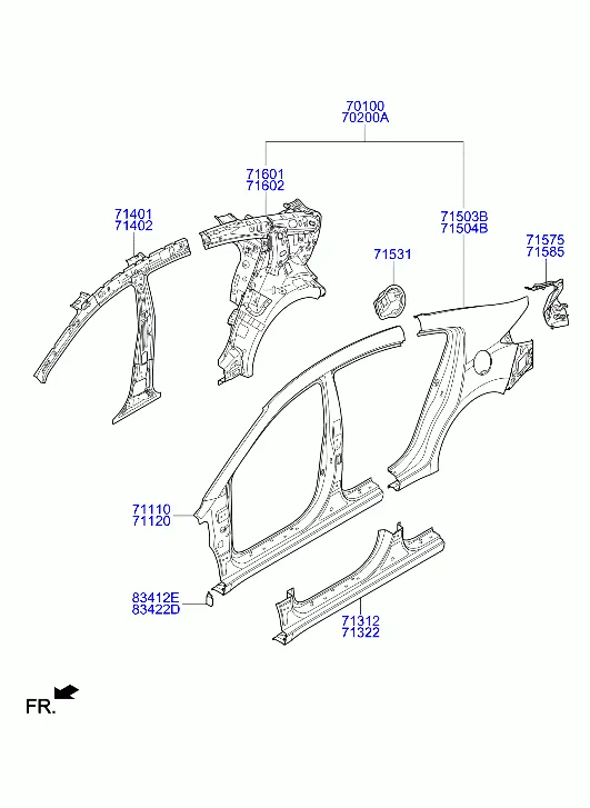 панель кузова боковая