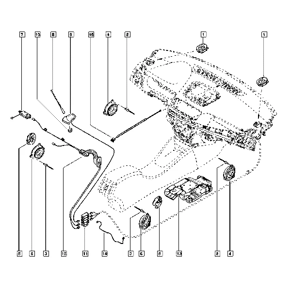 Монтажное пространство под автомагнитолу