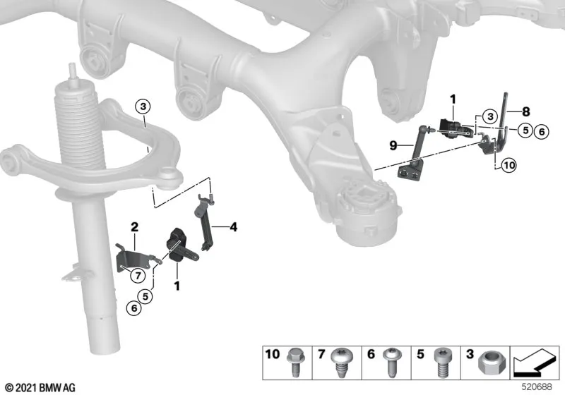 Датчик регулировки угла наклона фар