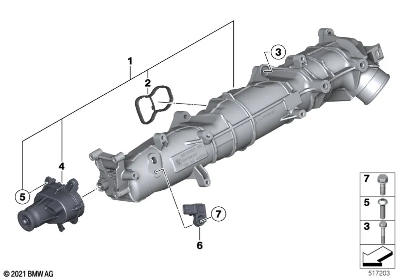 Система впуска AGR с упр.заслонками