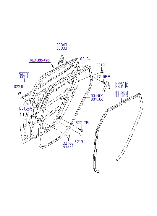 молдинг задней двери
