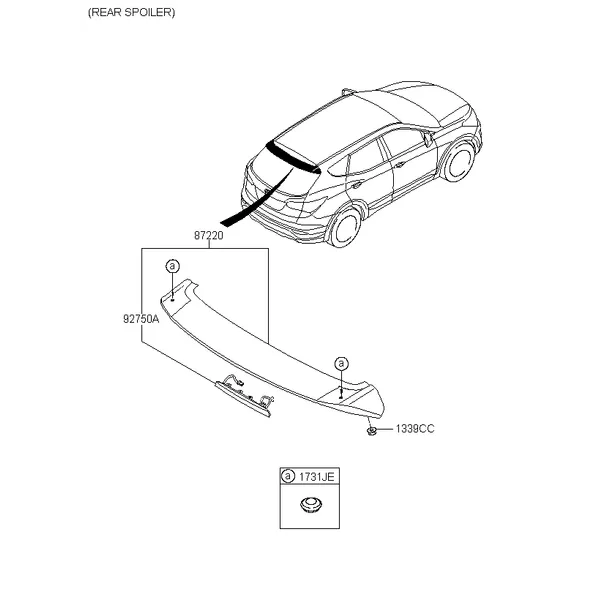 накладка на крышу и задний спойлер