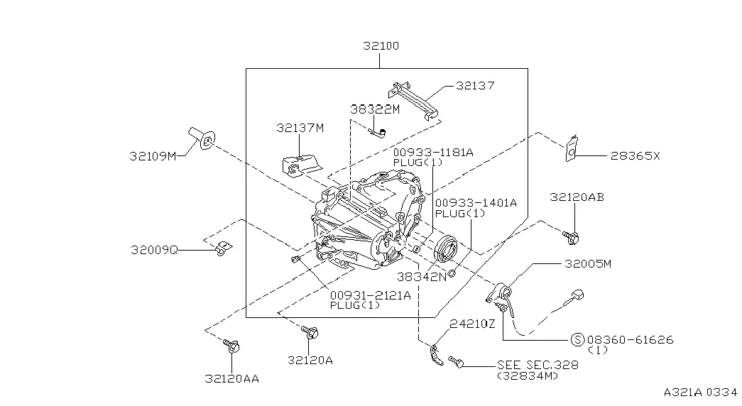 Картер коробки передач и механизм выключения сцепления; TRANSMISSION CASE
