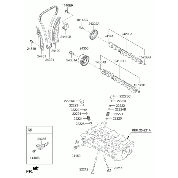 Распределительный вал и клапаны