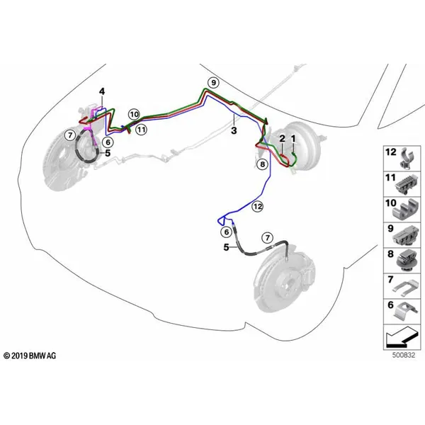 Трубопровод тормозного привода Пд