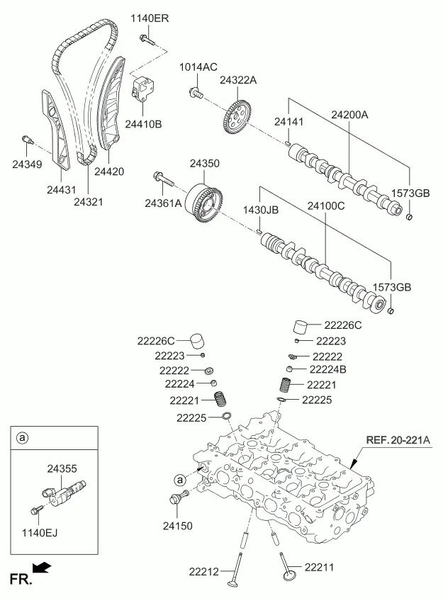 Распределительный вал и клапаны