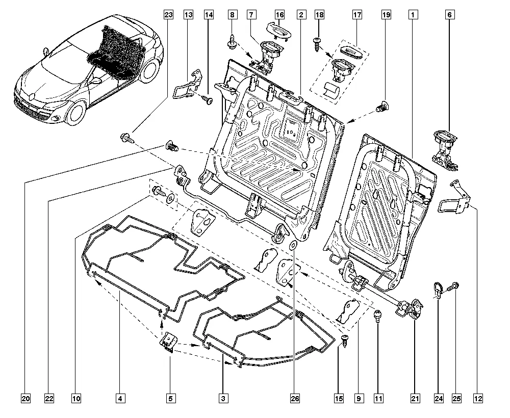 Каркас сиденья