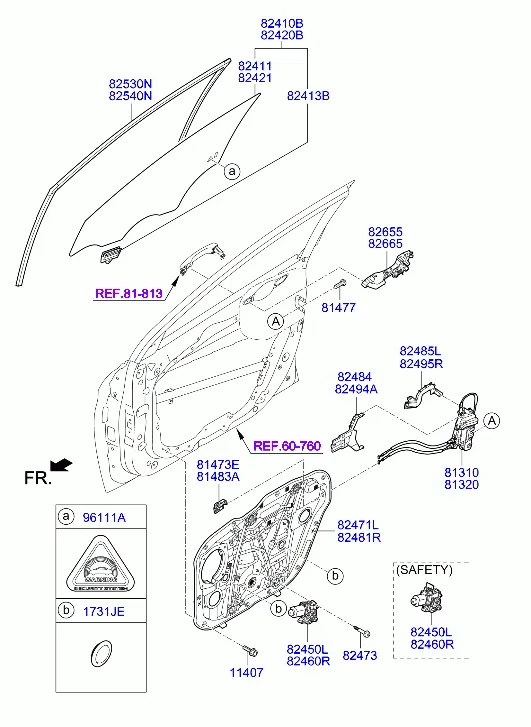 регулятор стекла двери передней и стекло