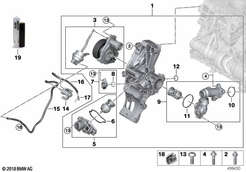 Сист.охлажд.- Насос охл.жидк./термостат