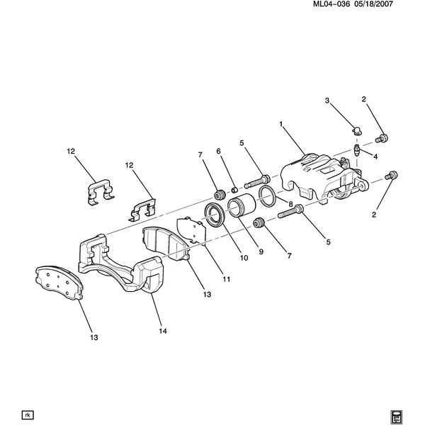 BRAKE CALIPER/FRONT