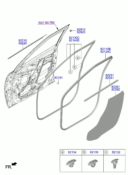 молдинг передней двери