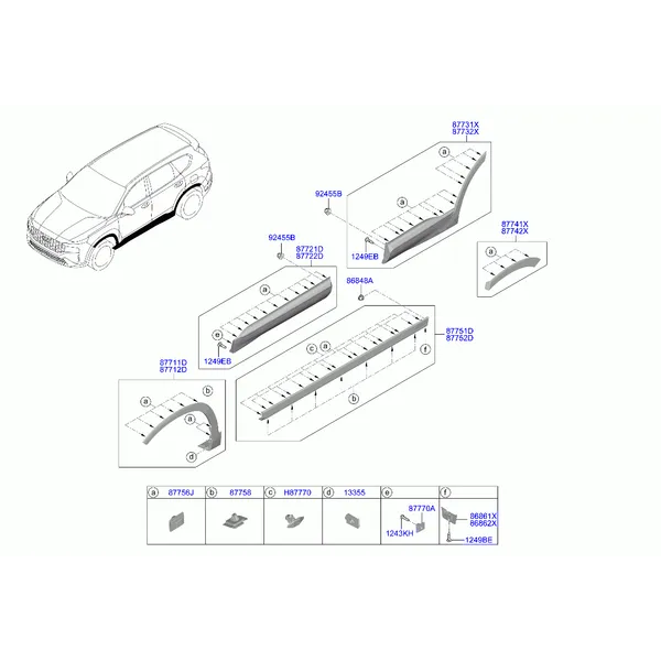 молдинг кузова боковой
