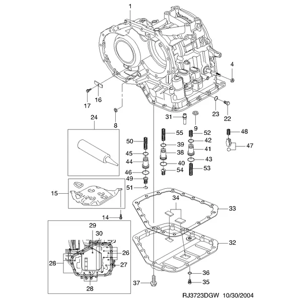 КАРТЕР ВЕДУЩЕГО МОСТА В БЛОКЕ С КОРОБКОЙ ПЕРЕДАЧ(AISIN) (3723)