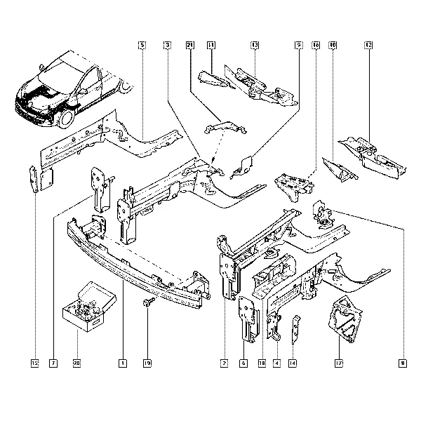Передняя часть пола