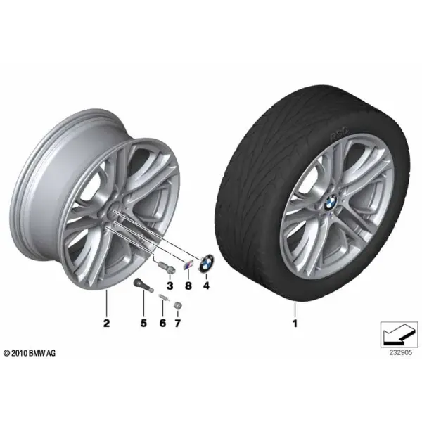 Легкосплавный диск BMW M со сдвоенными спицами 310
