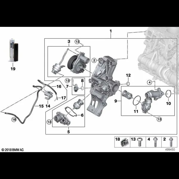 Сист.охлажд.- Насос охл.жидк./термостат