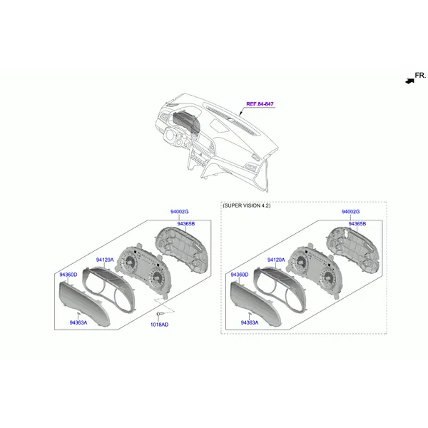 панель приборов в сборе