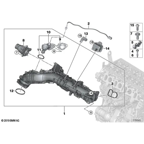 Система впуска AGR с упр.заслонками