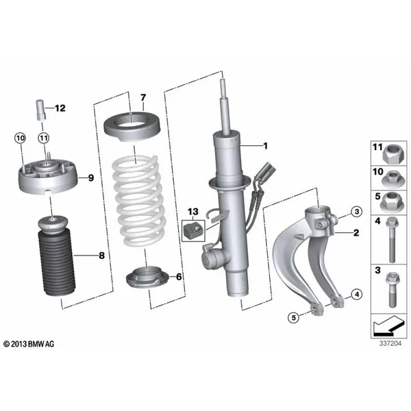 Стойка амортизатора Пд VDC/доп.элементы