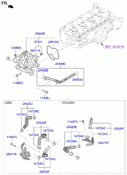 Шланг и трубопровод охлаждающей жидкости
