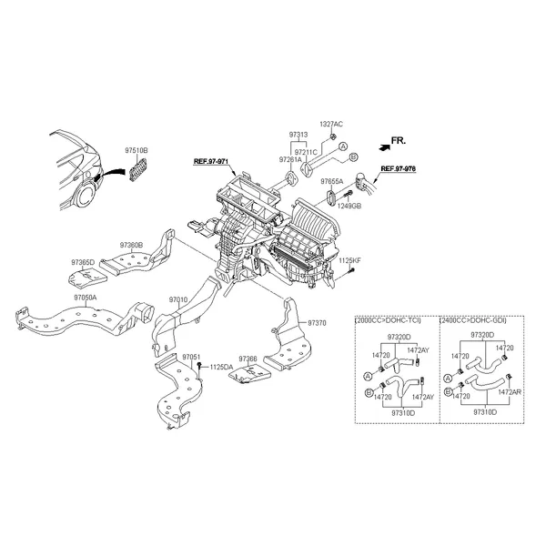 Воздуховоды и шланги системы отопления