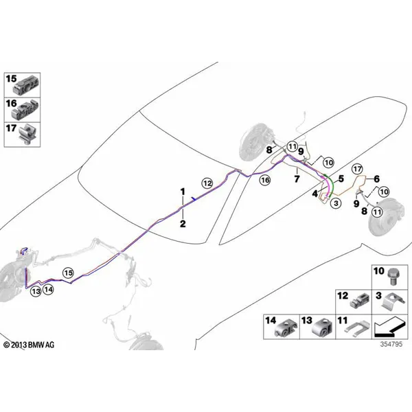 Трубопровод тормозного привода Зд