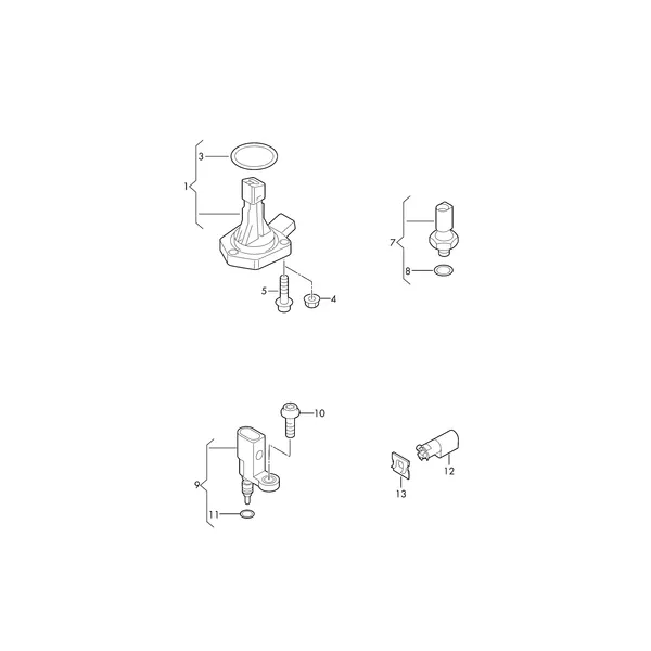 Датчик уровня масла Датчик давления масла Датчик температуры ОЖ