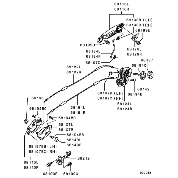 ДВЕРИ - ЗАМОК ЗАДНИХ ДВЕРЕЙ