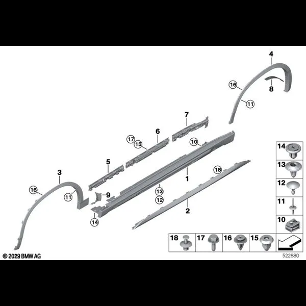 Накладка M порог / арка колеса