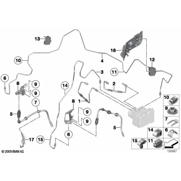 Передний тормозной трубопровод