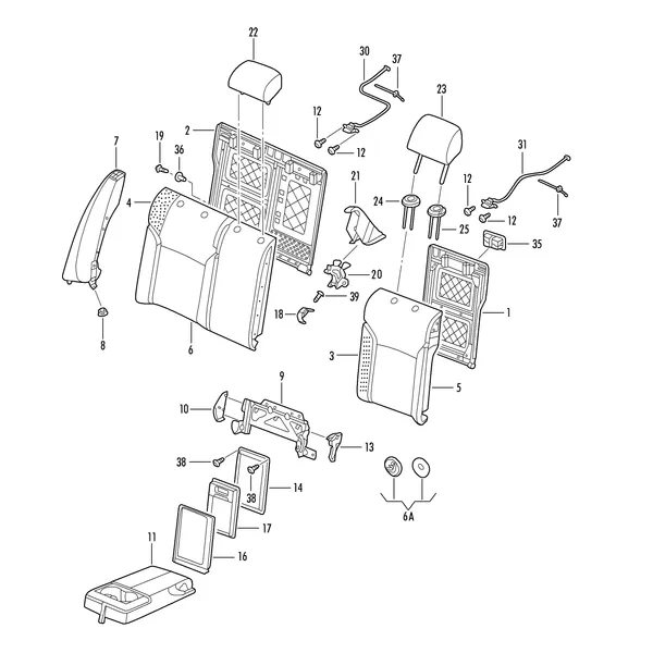 Спинка, раздельная