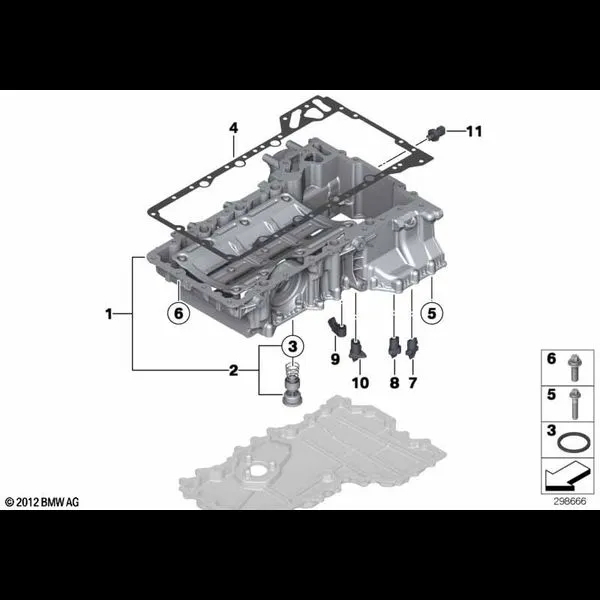 Масляный картер верх.ч./маслоизм.присп.