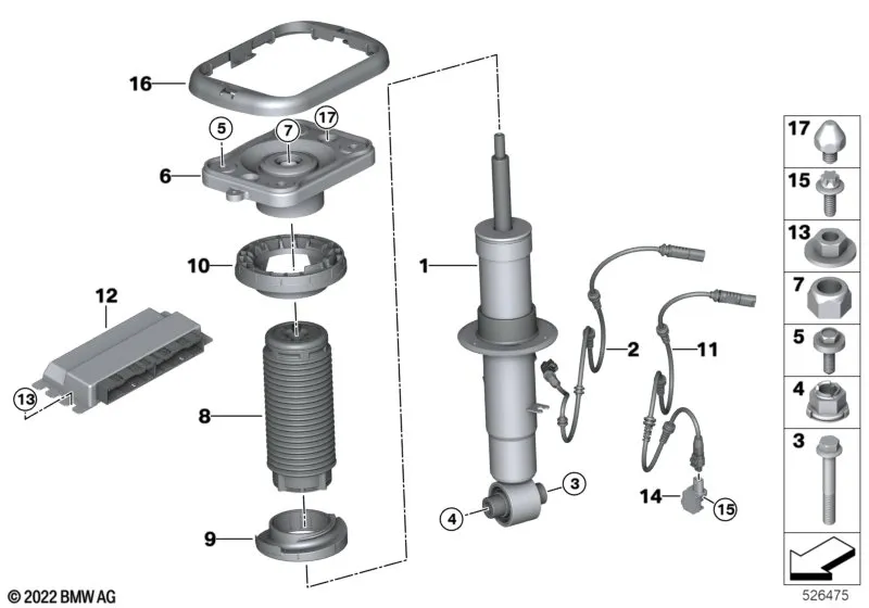 Амортизационная стойка Зд/VDC/ЭБУ