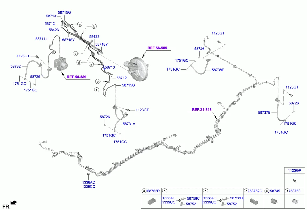 Трубопровод гидропривода тормозов