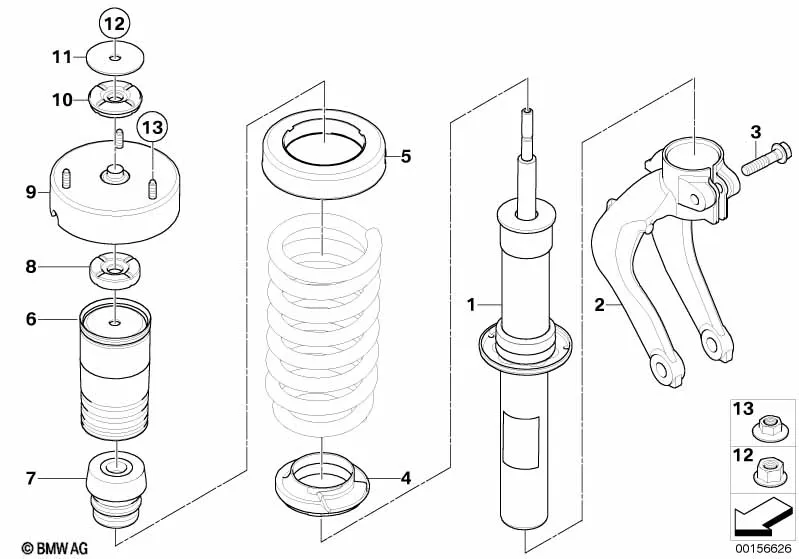 Амортизац.стойка Пд, дополнит.элементы