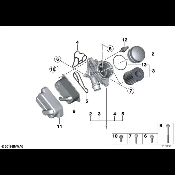 Масляный фильтр смаз.сист.,теплообменник