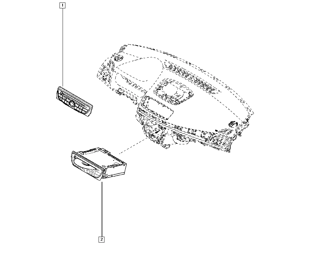 Монтажное пространство под автомагнитолу
