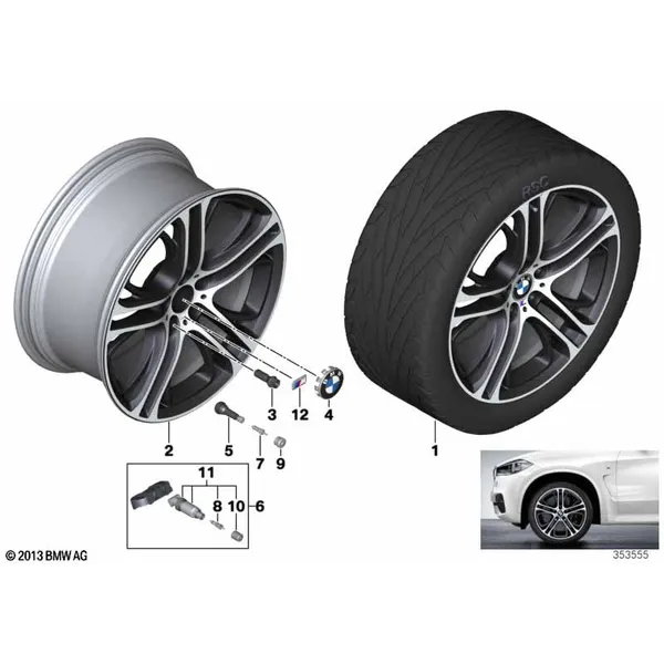 Л/c диск BMW M со сдвоен.спицами диз.310