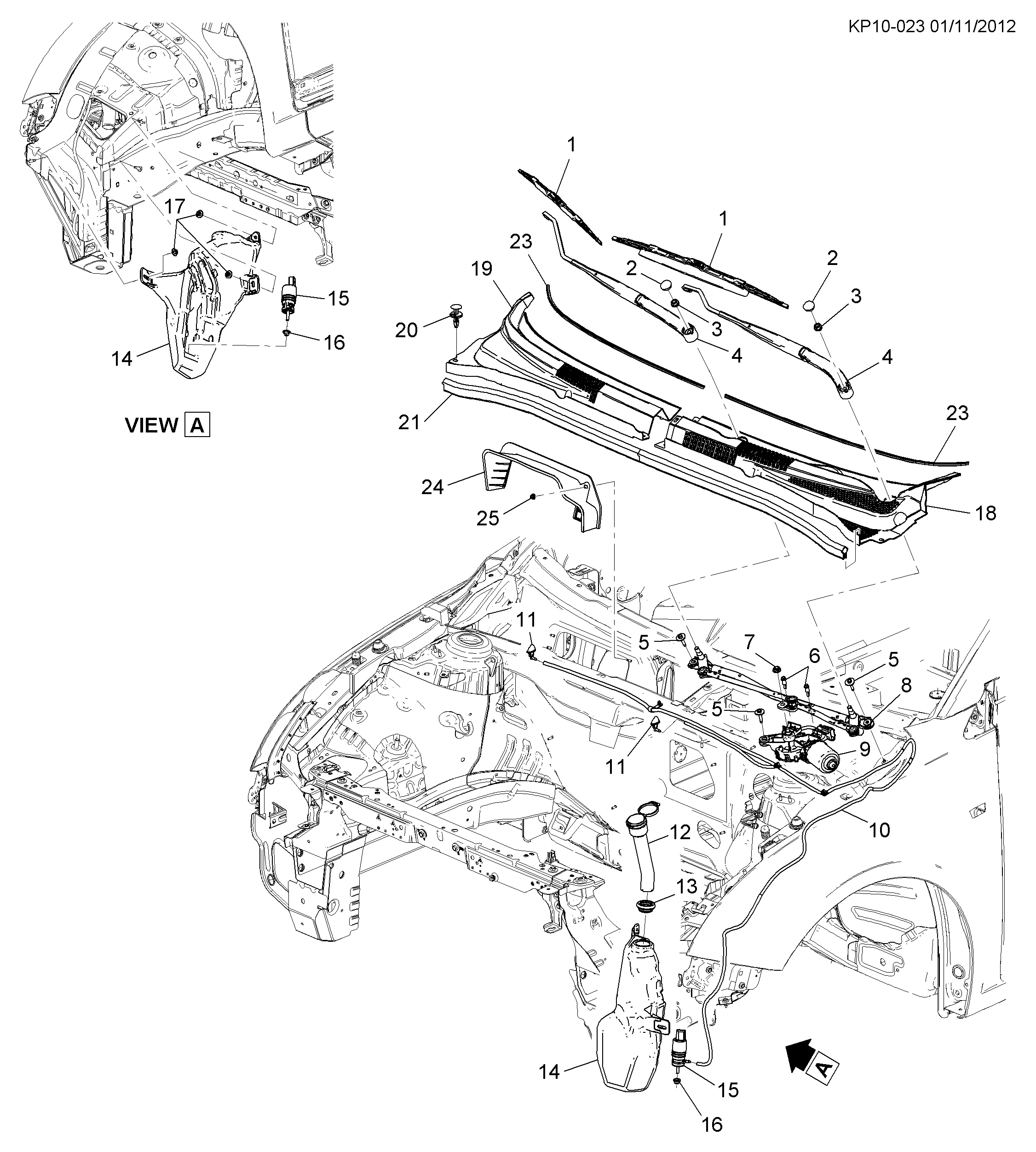 СИСТЕМА СТЕКЛООЧИСТИТЕЛЯ ВЕТРОВОГО СТЕКЛА
