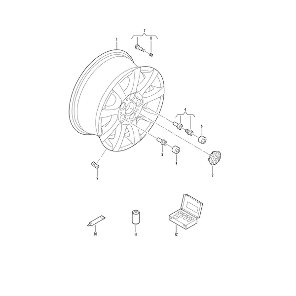 Алюминиевый диск Колпак колеса Балансировочный груз (самоклеящийся)