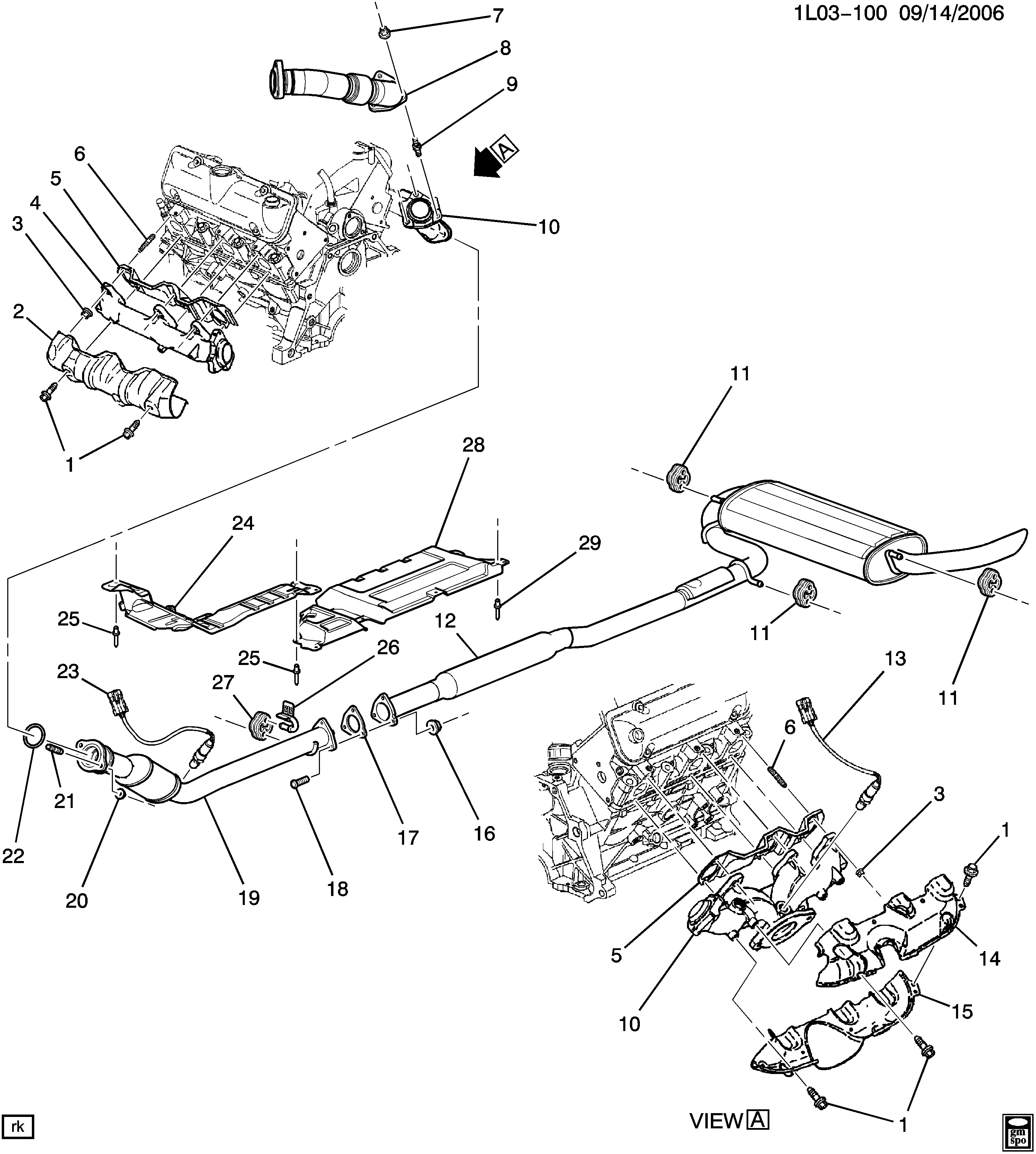 EXHAUST SYSTEM (LNJ/3.4F)