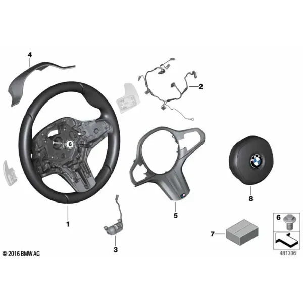Спортивное рулевое колесо M с подрулевыми лепестками